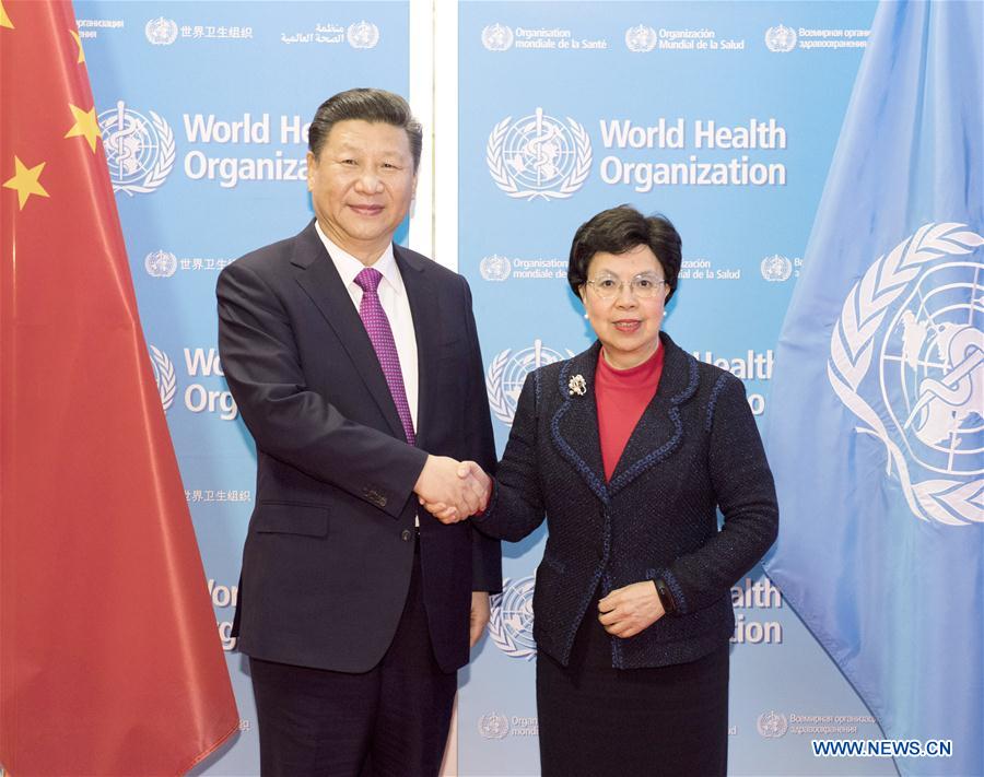 SWITZERLAND-GENEVA-XI JINPING-MARGARET CHAN-MEETING