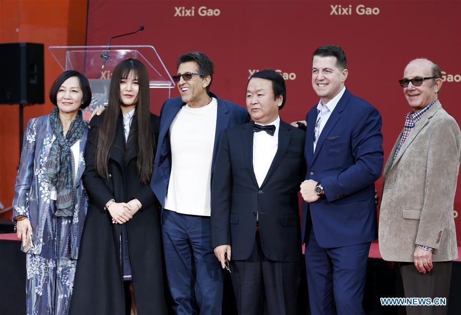 U.S.-LOS ANGELES-GAO XIXI-PRINT CEREMONY