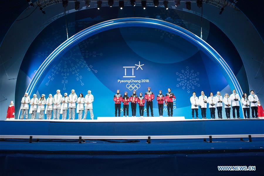 (SP)OLY-SOUTH KOREA-PYEONGCHANG-FIGURE SKATING-TEAM EVENT-MEDAL CEREMONY