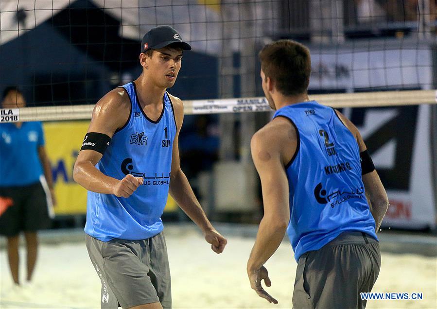 (SP)PHILIPPINES-MANILA-BEACH VOLLEYBALL-FIVB WORLD TOUR-MEN'S BRONZE MEDAL MATCH-SWITZERLAND VS SPAIN