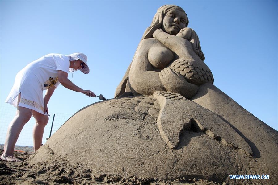 GREECE-HERAKLION-SAND SCULPTING FESTIVAL