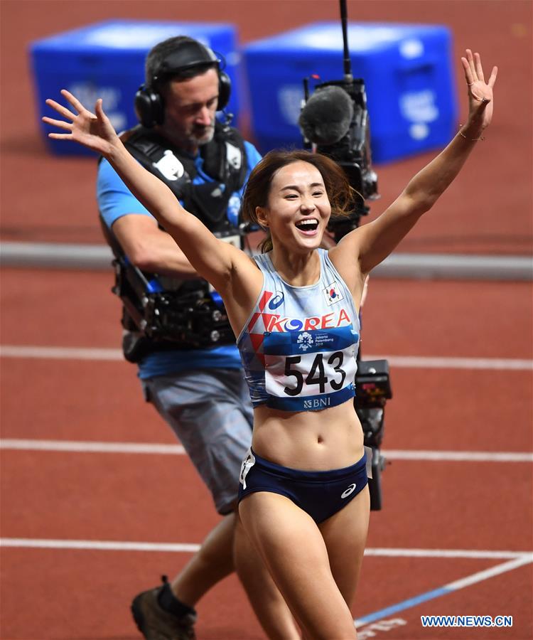 (SP)INDONESIA-JAKARTA-ASIAN GAMES-ATHLETICS-WOMEN'S 100M HURDLES