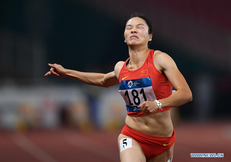 (SP)INDONESIA-JAKARTA-ASIAN GAMES-ATHLETICS-WOMEN'S 100M