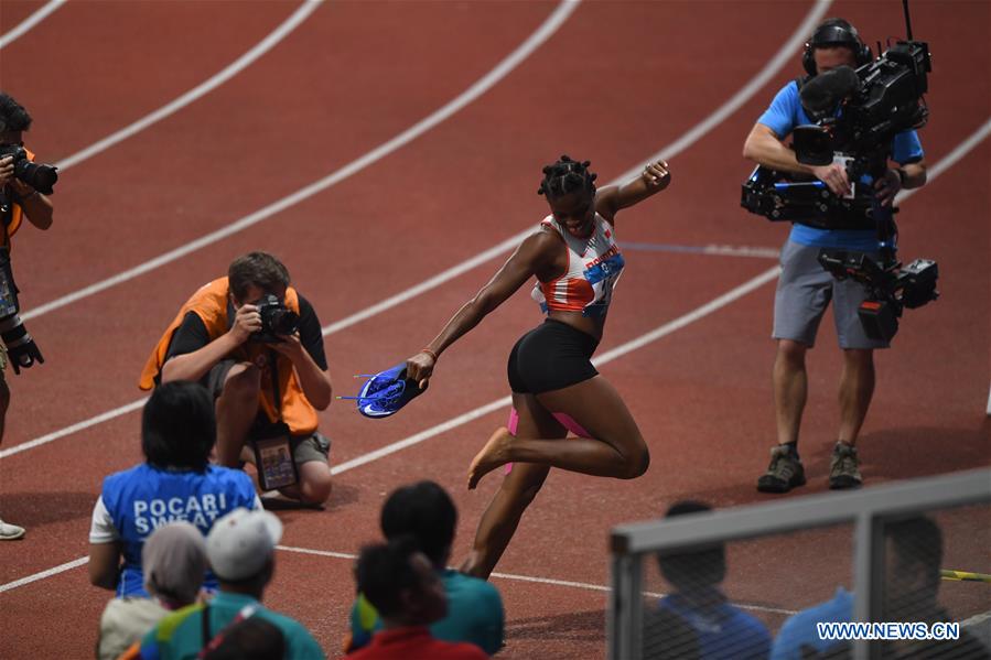 (SP)INDONESIA-JAKARTA-ASIAN GAMES-ATHLETICS-WOMEN'S 100M