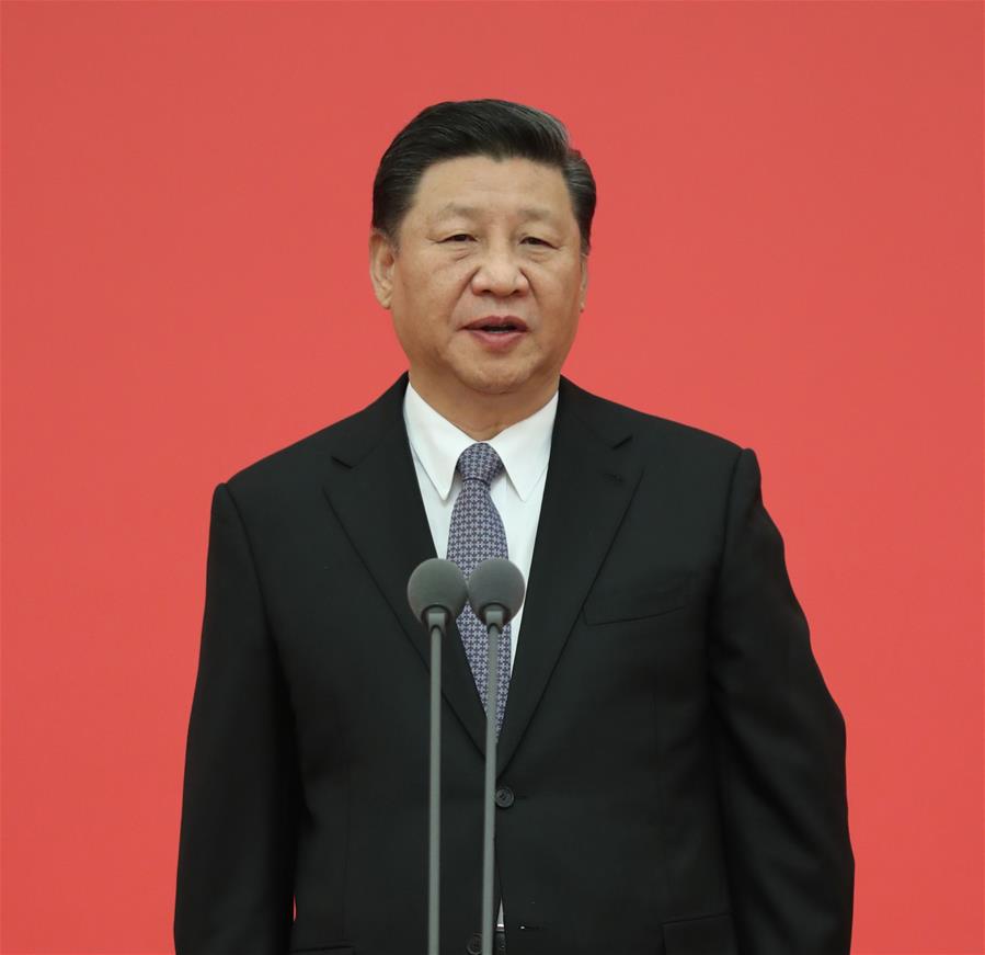 CHINA-BEIJING-XI JINPING-FIRE AND RESCUE TEAM-FLAG-CONFERRING (CN)