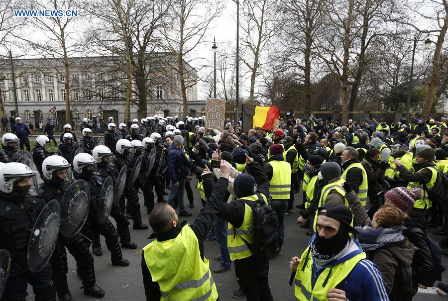 BELGIUM-BRUSSELS-YELLOW VEST-PROTEST