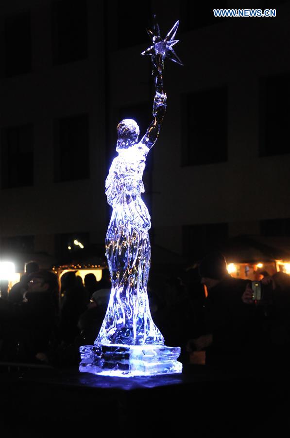 LATVIA-JELGAVA-ICE SCULPTURE-FESTIVAL