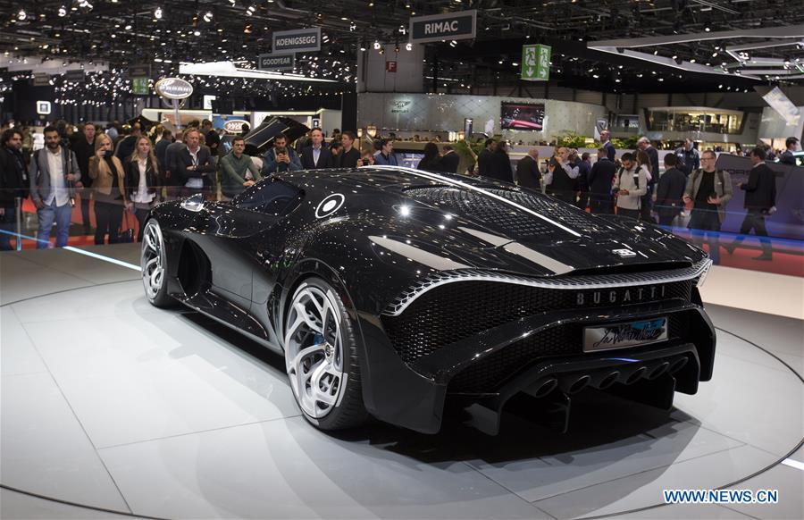 SWITZERLAND-GENEVA-INTERNATIONAL MOTOR SHOW-BUGATTI-LA VOITURE NOIRE