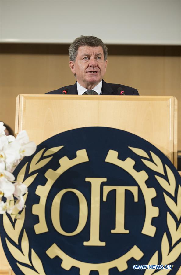 SWITZERLAND-GENEVA-GUTERRES-ILO-100TH ANNIVERSARY