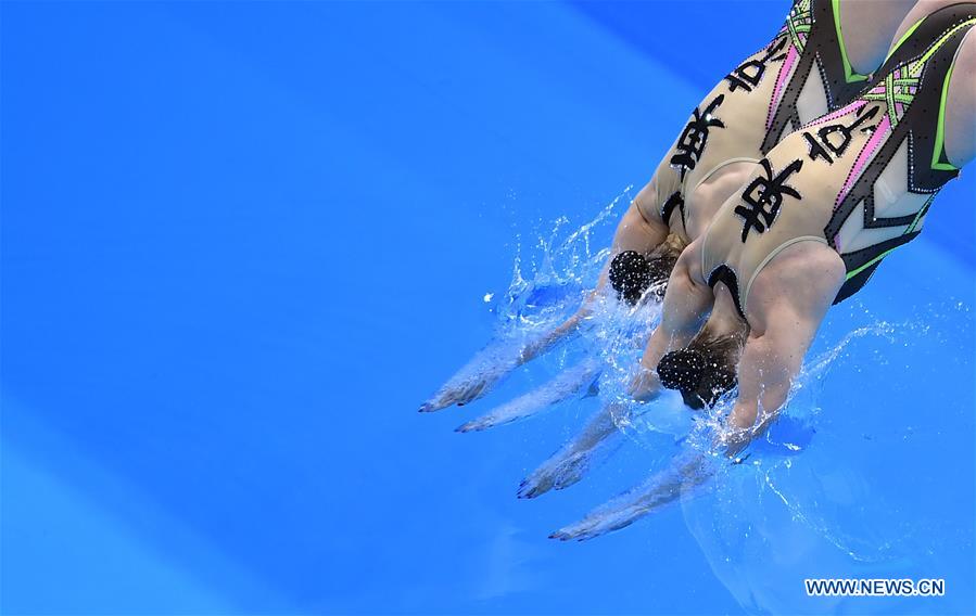 (SP)SOUTH KOREA-GWANGJU-FINA WORLD CHAMPIONSHIPS-ARTISTIC SWIMMING-WOMEN'S DUET TECHNICAL