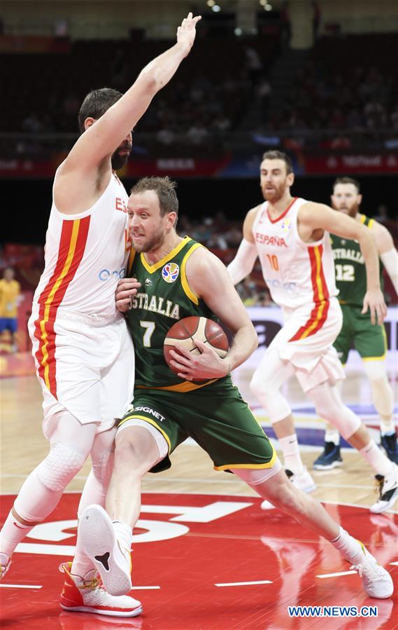 (SP)CHINA-BEIJING-BASKETBALL-FIBA WORLD CUP-SEMI FINALS-ESP VS AUS(CN)