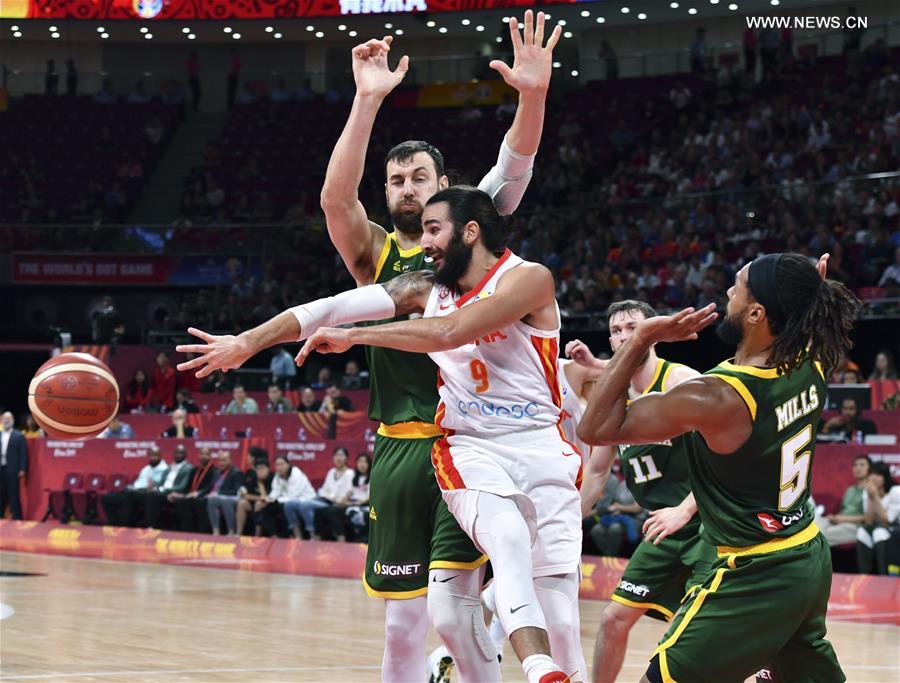 (SP)CHINA-BEIJING-BASKETBALL-FIBA WORLD CUP-SEMI FINALS-ESP VS AUS(CN)