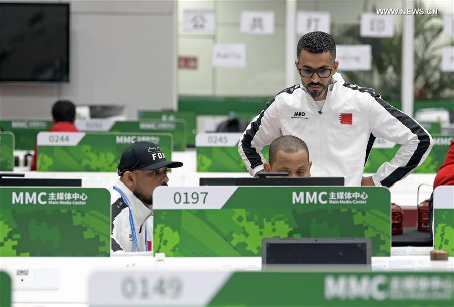 (SP)CHINA-WUHAN-7TH MILITARY WORLD GAMES-MAIN MEDIA CENTER