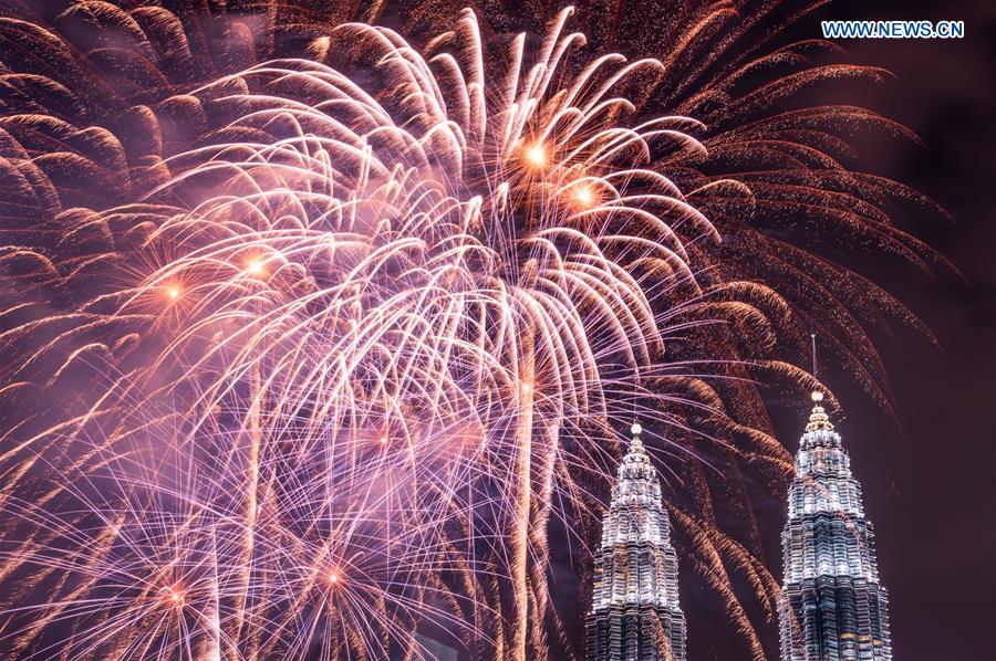 MALAYSIA-KUALA LUMPUR-NEW YEAR CELEBRATIONS-FIREWORKS