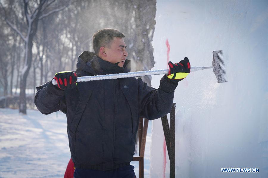 CHINA-HEILONGJIANG-HARBIN-COLLEGE STUDENT-SNOW SCULPTURE COMPETITION (CN)