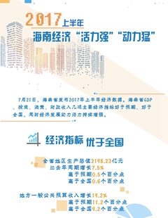 海南上半年經濟活力強勁 入境游客增超57%