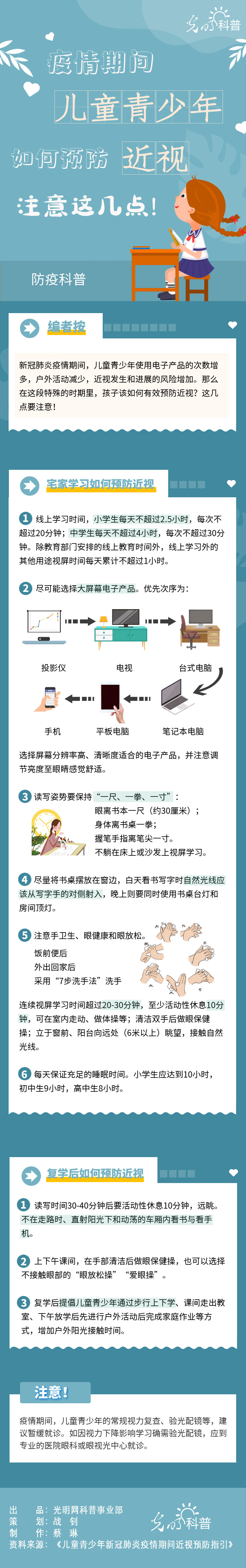 【防疫科普】疫情期間兒童青少年如何預(yù)防近視？注意這幾點(diǎn)！