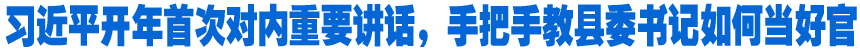 習(xí)近平開年首次對(duì)內(nèi)重要講話，手把手教縣委書記如何當(dāng)好官