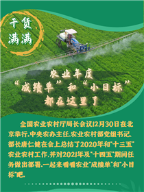 干貨滿滿！農(nóng)業(yè)年度“成績單”和“小目標(biāo)”都在這里了